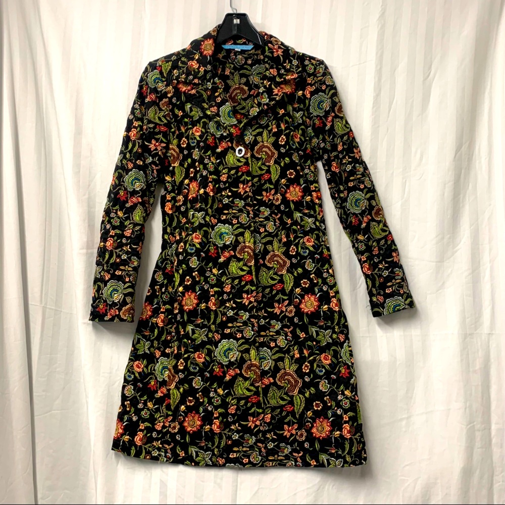 Black Embroidered Cotton Jacket